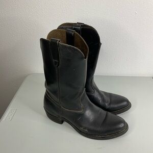 Vulcan Mens Black Leather Boots Oil Resistant Size 7.5